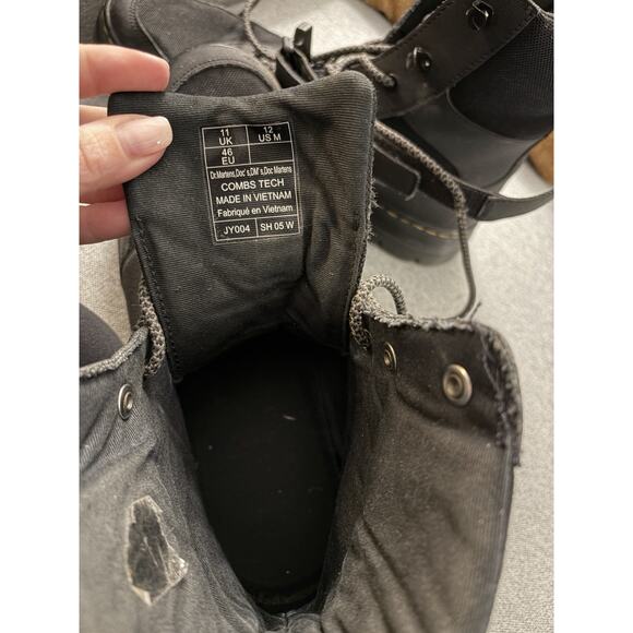 Doc Martens Combs Tech Black Waterproof Boots Mens Sz 9 Military Combat Tactical main image 9